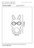 PINCHA RABBIT - Oplaadbare Nachtlamp Kinderkamer - Accu/Batterij - LED 3 StepDim - RGB - Wit | Essential