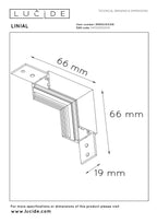 LINIAL Opbouwrail - Hoek Verticaal - 1 fase Railsysteem / Railverlichting - Smart - 48V Track - Mat Zwart Chroom