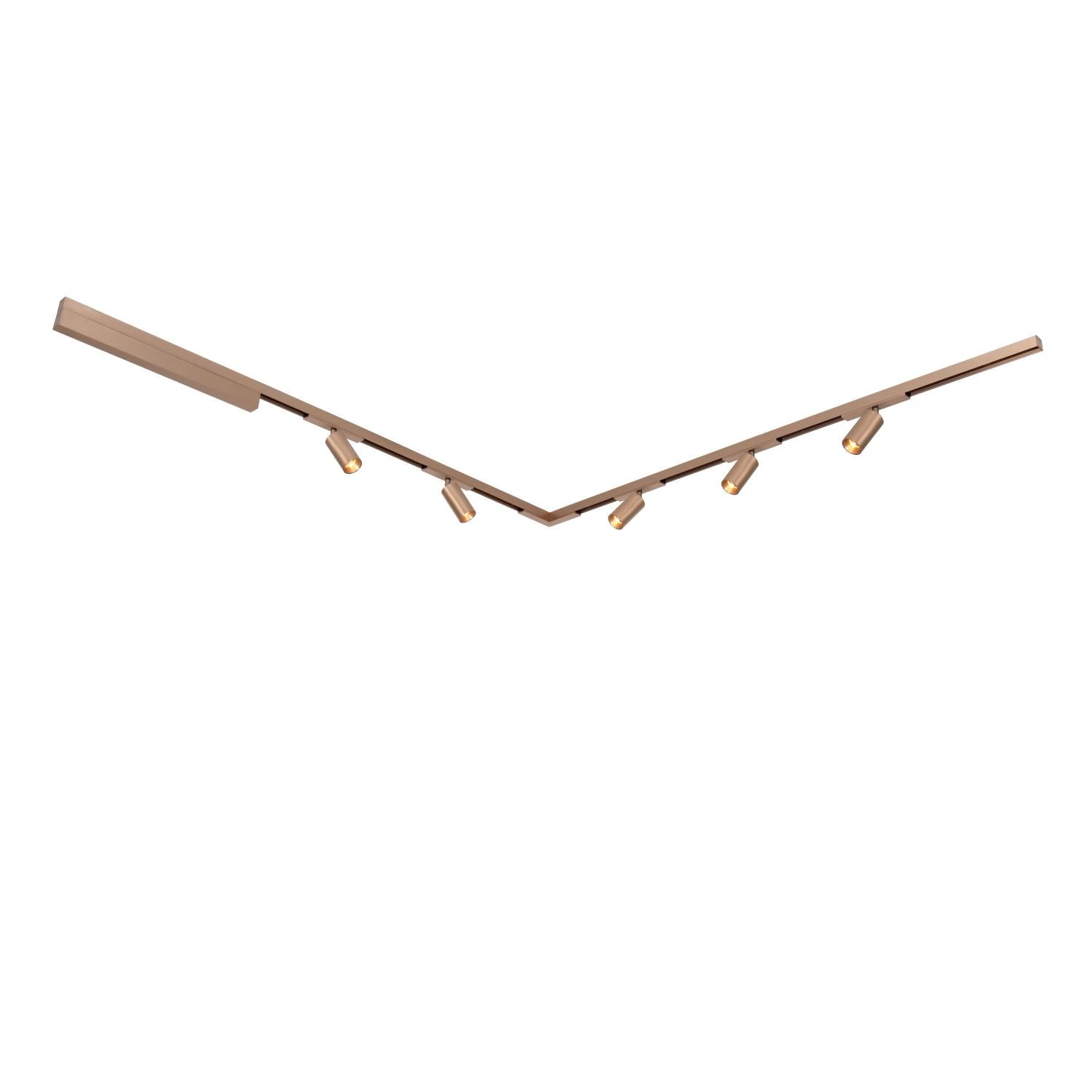 LINIAL End cap - 1-phase Track system / Track lighting - Smart - 48V Track - Set of 2 - Champagne