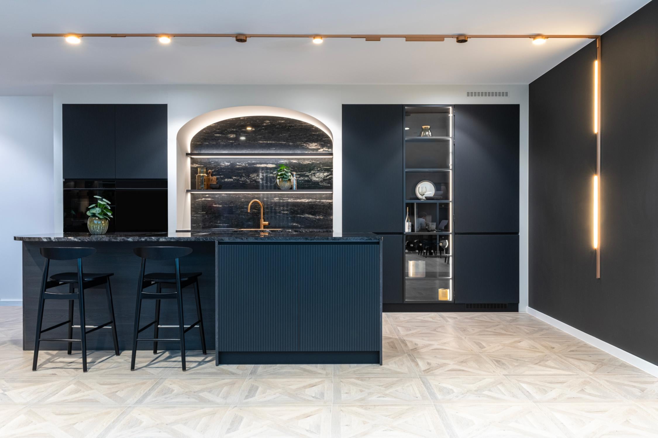 LINIAL End cap - 1-phase Track system / Track lighting - Smart - 48V Track - Set of 2 - Champagne