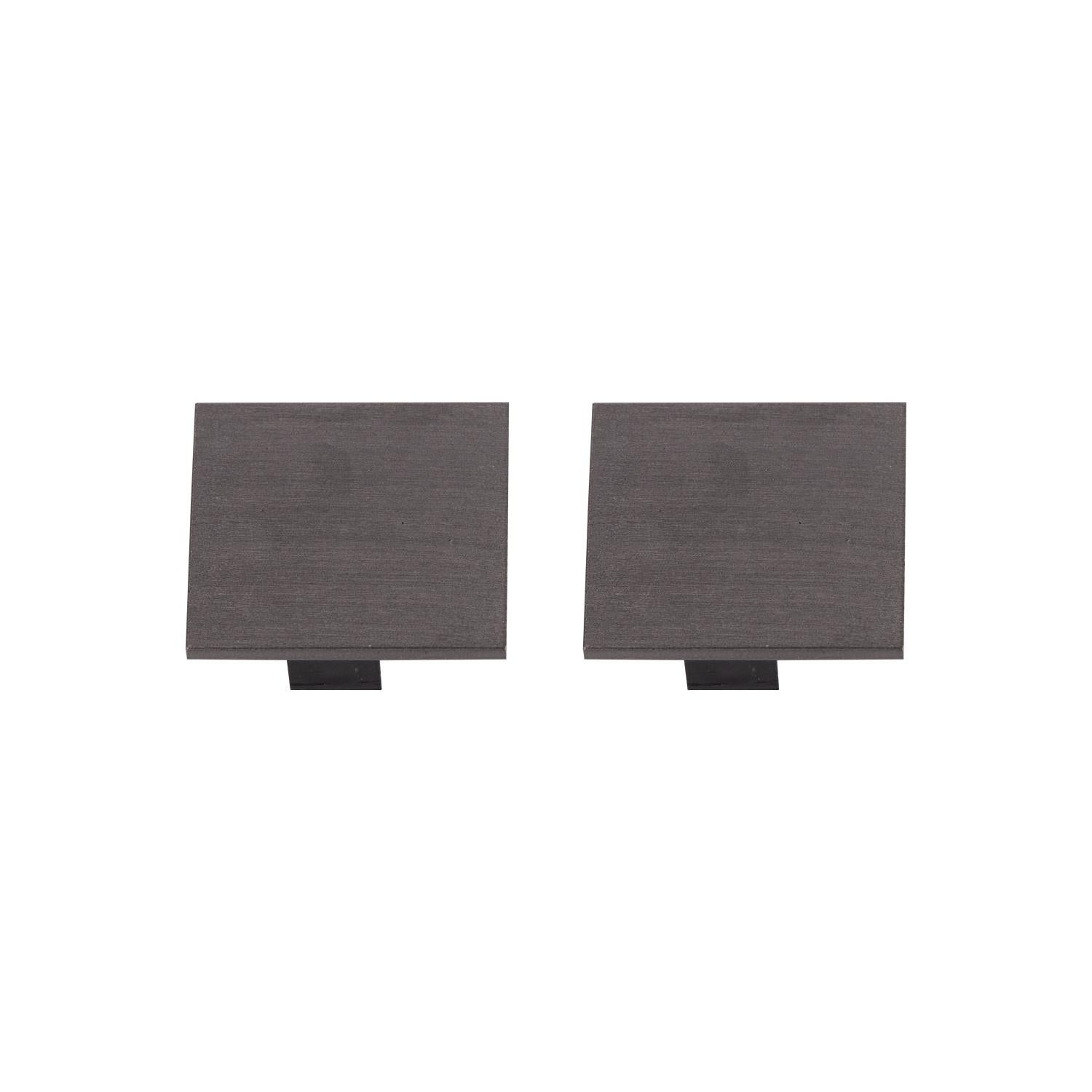 LINIAL Eindkap - 1-fase Railsysteem / Railverlichting - Smart - 48V Track - Set van 2 - Mat Zwart Chroom