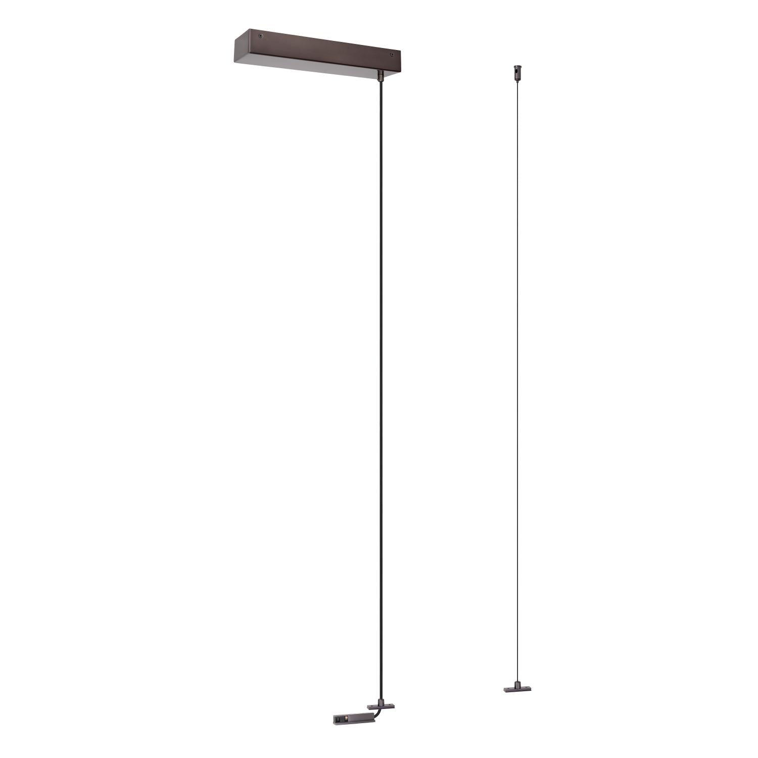 LINIAL Suspension for surface-mounted driver - 1-phase Track system / Track lighting - Smart - 48V Track - Matt black chrome