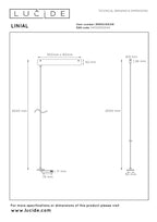 LINIAL Suspension pour driver apparent - 1 phase Système de rail / Éclairage sur rail - Smart - 48V Track - Chrome noir mat