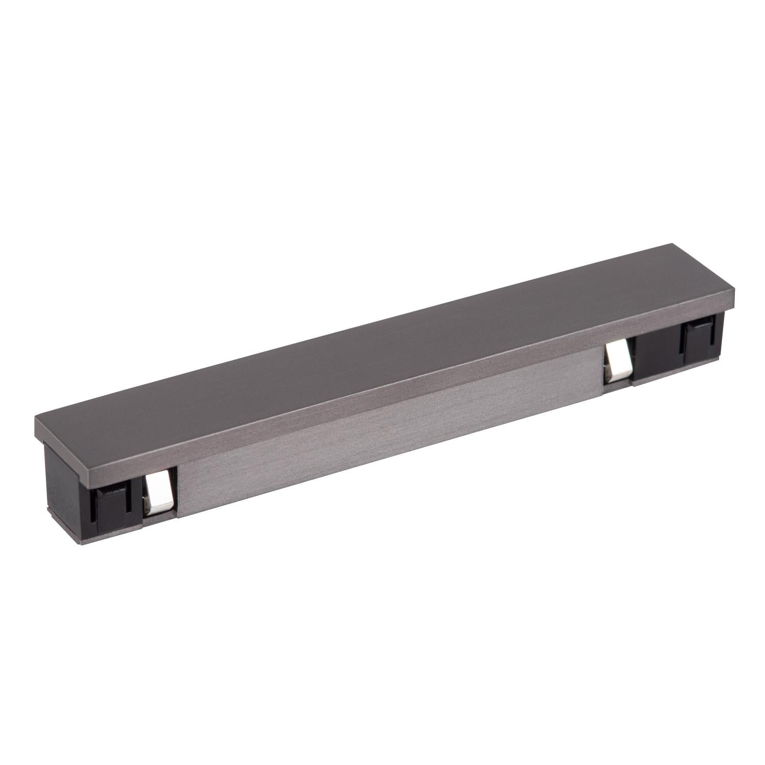 LINIAL Recht -koppelstuk - 1-fase Railsysteem / Railverlichting - Smart - 48V Track - Mat Zwart Chroom