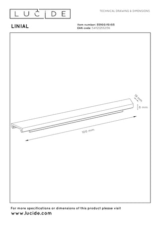 LINIAL Cover plate - 1-phase Track system / Track lighting - Smart - 48V Track - 10 CM - Champagne