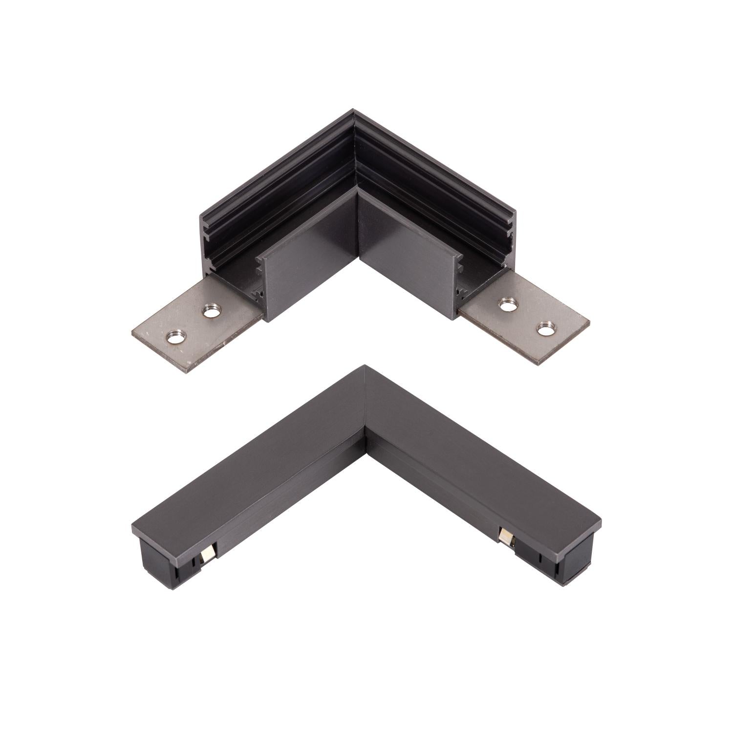 LINIAL L-connector - 1-phase Track system / Track lighting - Smart - 48V Track - Matt black chrome