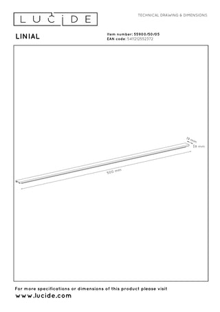LINIAL Afdekplaat/cover- 1-fase Railsysteem / Railverlichting - Smart - 48V Track - 50 CM - Champagne