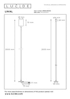 LINIAL Suspension for recessed driver - 1-phase Track system / Track lighting - Smart - 48V Track - Matt black chrome