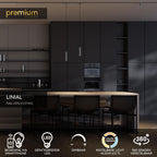 LINIAL BIX Track spotlight - 1-phase Track system / Smart track lighting - Smart - 48V Track - 1xLED - Matt black chrome