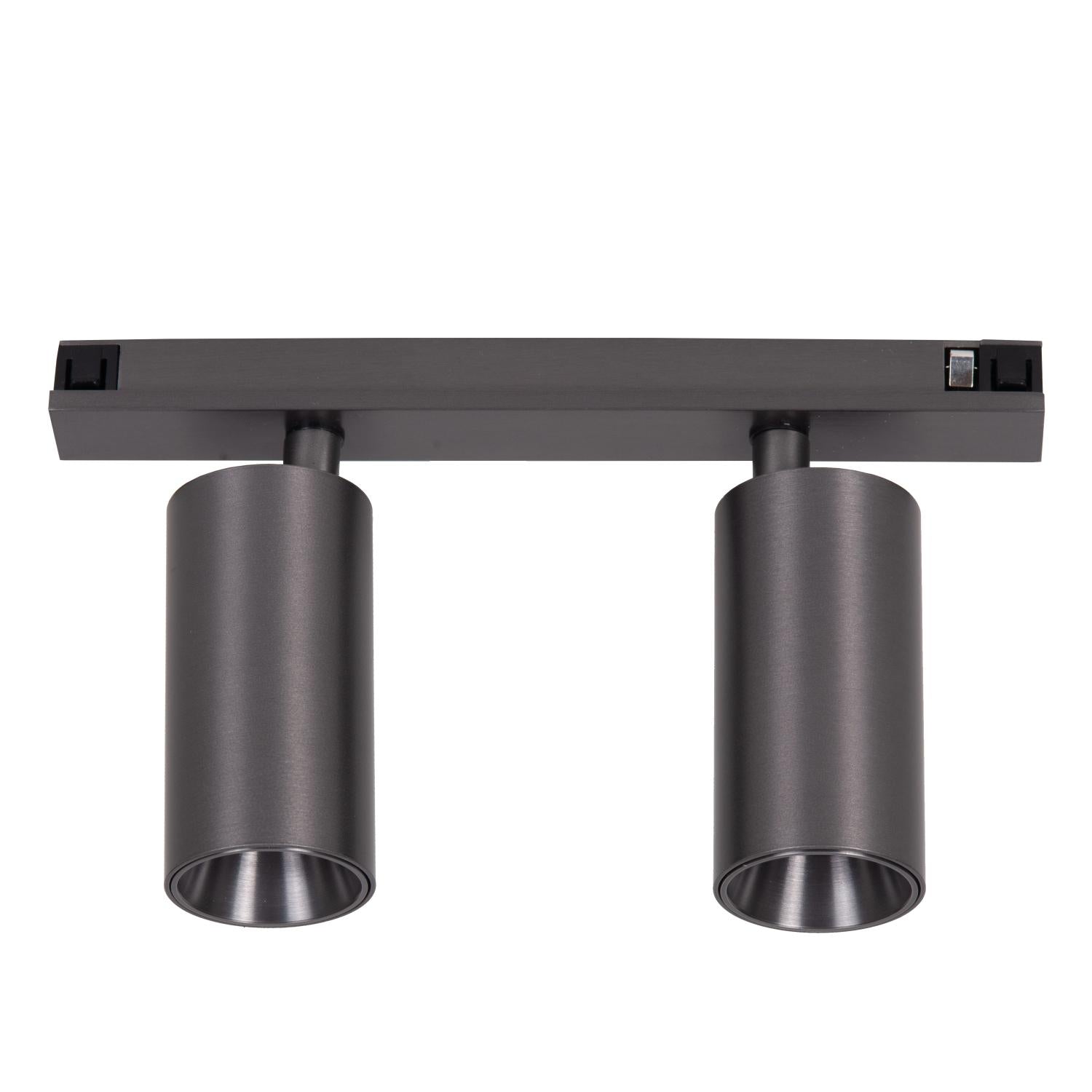 LINIAL BIXX Track spotlight - 1-phase Track system / Smart track lighting - Smart - 48V Track - 2xLED - Matt black chrome
