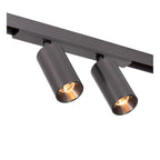 LINIAL MOXX Spot sur rail - 1 phase Système de rail / Éclairage sur rail connecté - Smart - 48V Track - 2xLED - Chrome noir mat