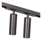 LINIAL MOXX Spot sur rail - 1 phase Système de rail / Éclairage sur rail connecté - Smart - 48V Track - 2xLED - Chrome noir mat
