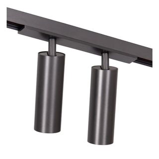 LINIAL MOXX Spot sur rail - 1 phase Système de rail / Éclairage sur rail connecté - Smart - 48V Track - 2xLED - Chrome noir mat