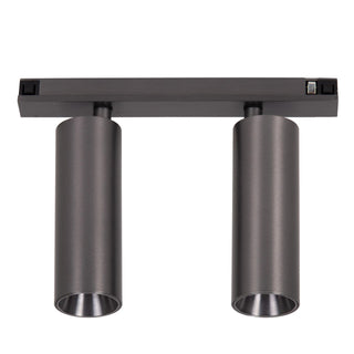 LINIAL MOXX Spot sur rail - 1 phase Système de rail / Éclairage sur rail connecté - Smart - 48V Track - 2xLED - Chrome noir mat