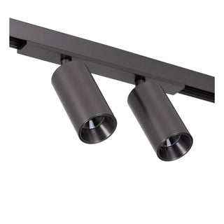 LINIAL MOXX Spot sur rail - 1 phase Système de rail / Éclairage sur rail connecté - Smart - 48V Track - 2xLED - Chrome noir mat