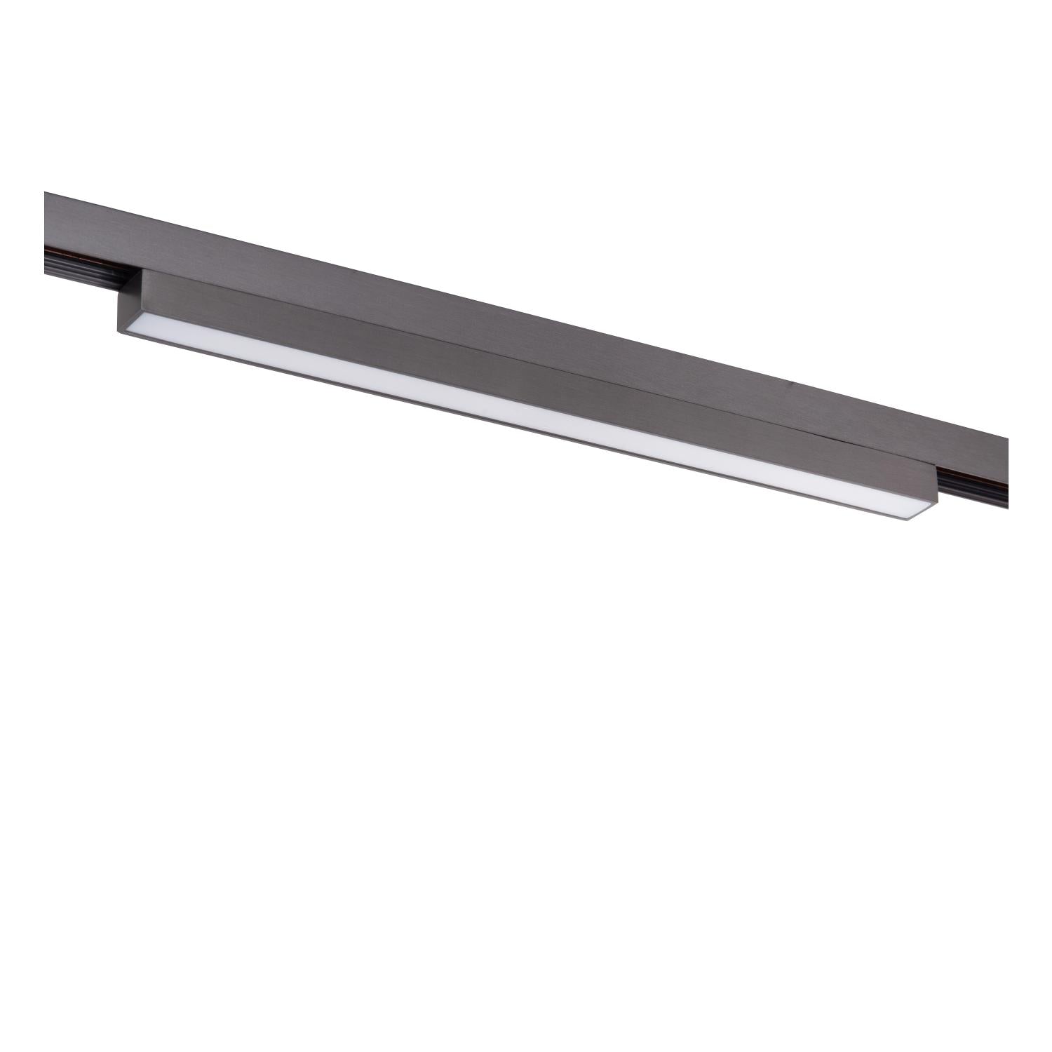 LINIAL GLYX Spot sur rail - 1 phase Système de rail / Éclairage sur rail connecté - Smart - 48V Track - 1xLED - Chrome noir mat