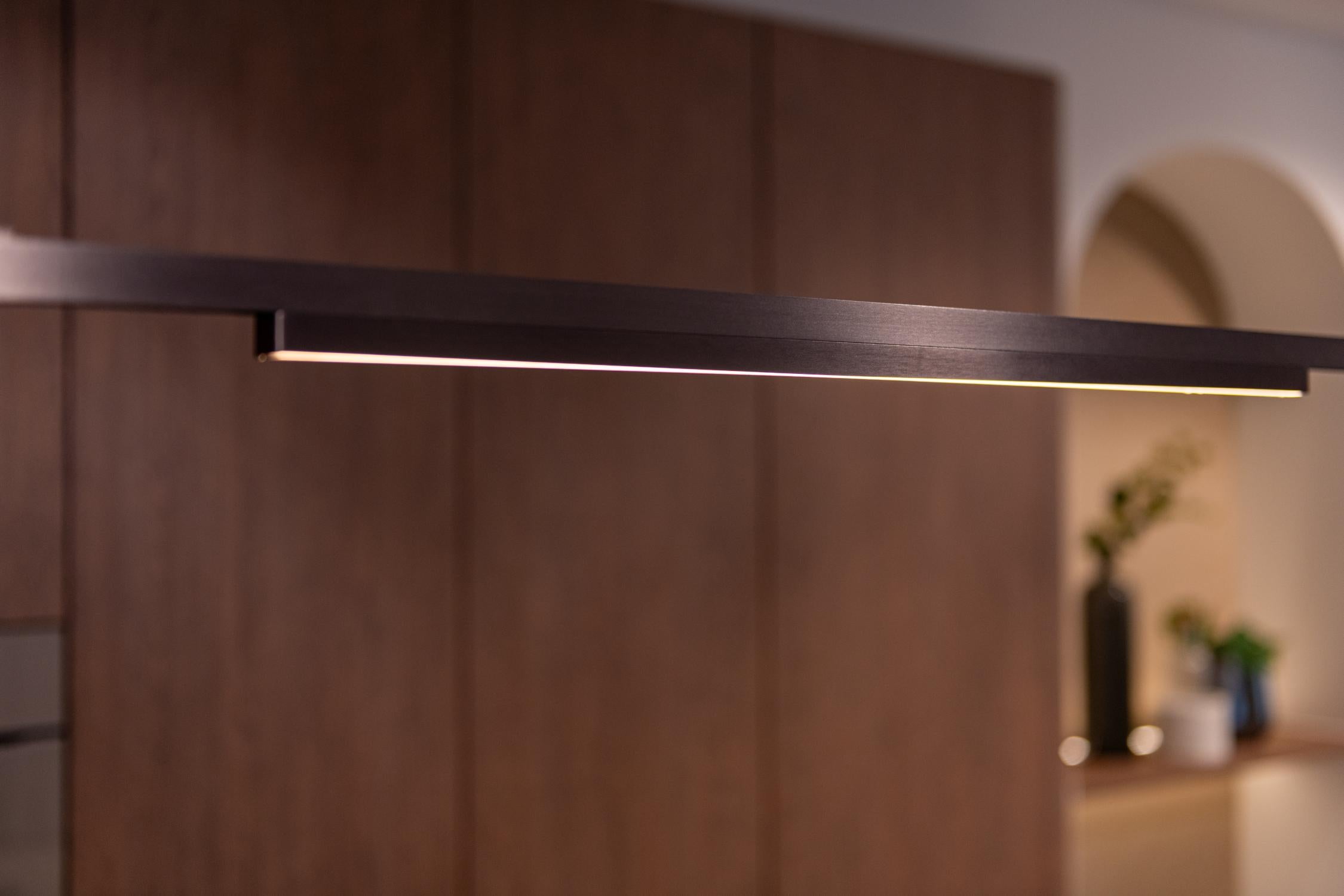 LINIAL GLYX Spot sur rail - 1 phase Système de rail / Éclairage sur rail connecté - Smart - 48V Track - 1xLED - Chrome noir mat
