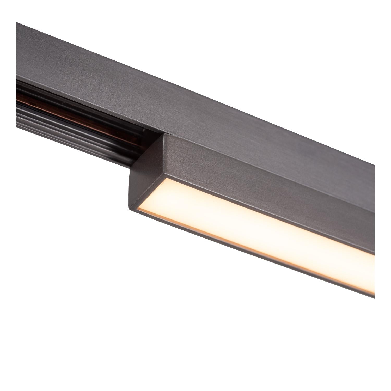 LINIAL GLYXX Spot sur rail - 1 phase Système de rail / Éclairage sur rail connecté - Smart - 48V Track - 1xLED - Chrome noir mat