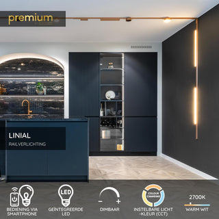 LINIAL FIXXT Railspot - 1-fase Railsysteem / Smart Railverlichting - Smart - 48V Track - 1xLED - Champagne