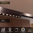 LINIAL XENIA Railspot - 1-fase Railsysteem / Smart Railverlichting - Smart - 48V Track - LED - Mat Zwart Chroom