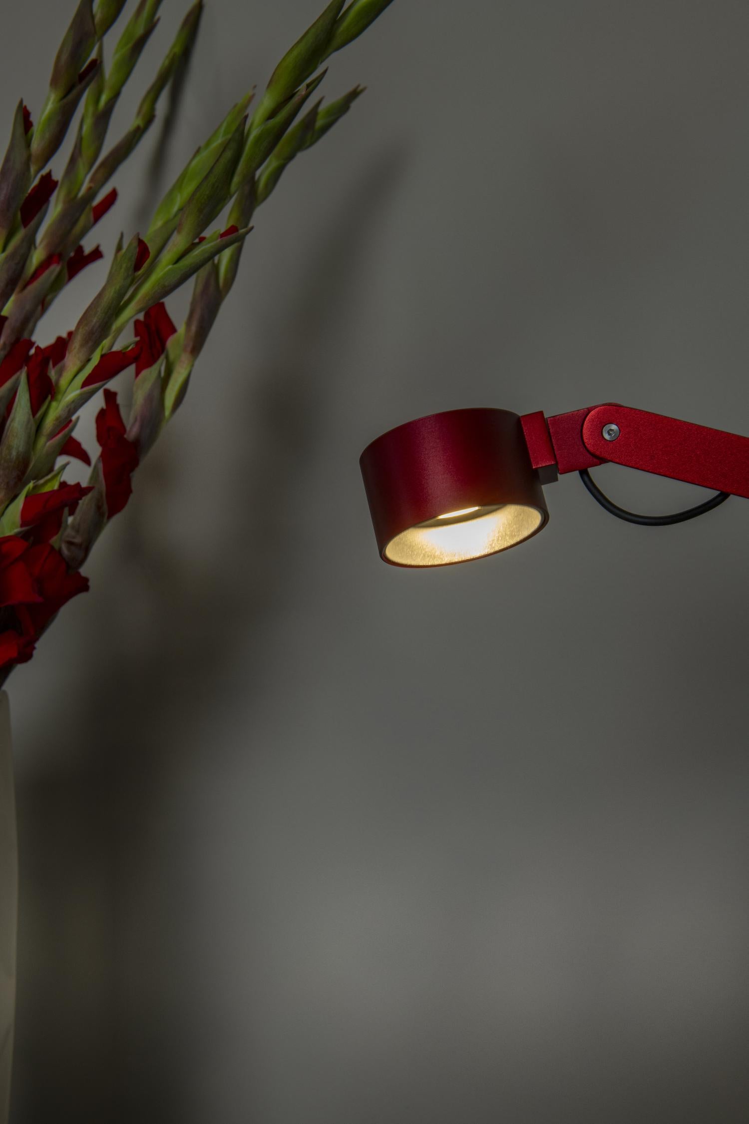 OGDEN - Bureaulamp - LED 3 StepDim - 1x7W 3000K - Rood