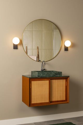 TASSA - Applique murale Salle de bain - LED Dim to warm - 1x10W 1800K/3000K - IP44 - Noir