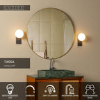 TASSA - Applique murale Salle de bain - LED Dim to warm - 1x10W 1800K/3000K - IP44 - Noir