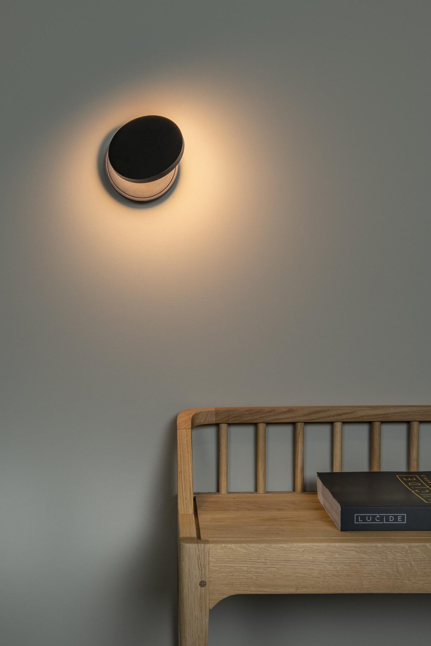 UFOR - Wandlamp - Ø 12 cm - LED Dim to warm - 1800K/3000K - Zwart