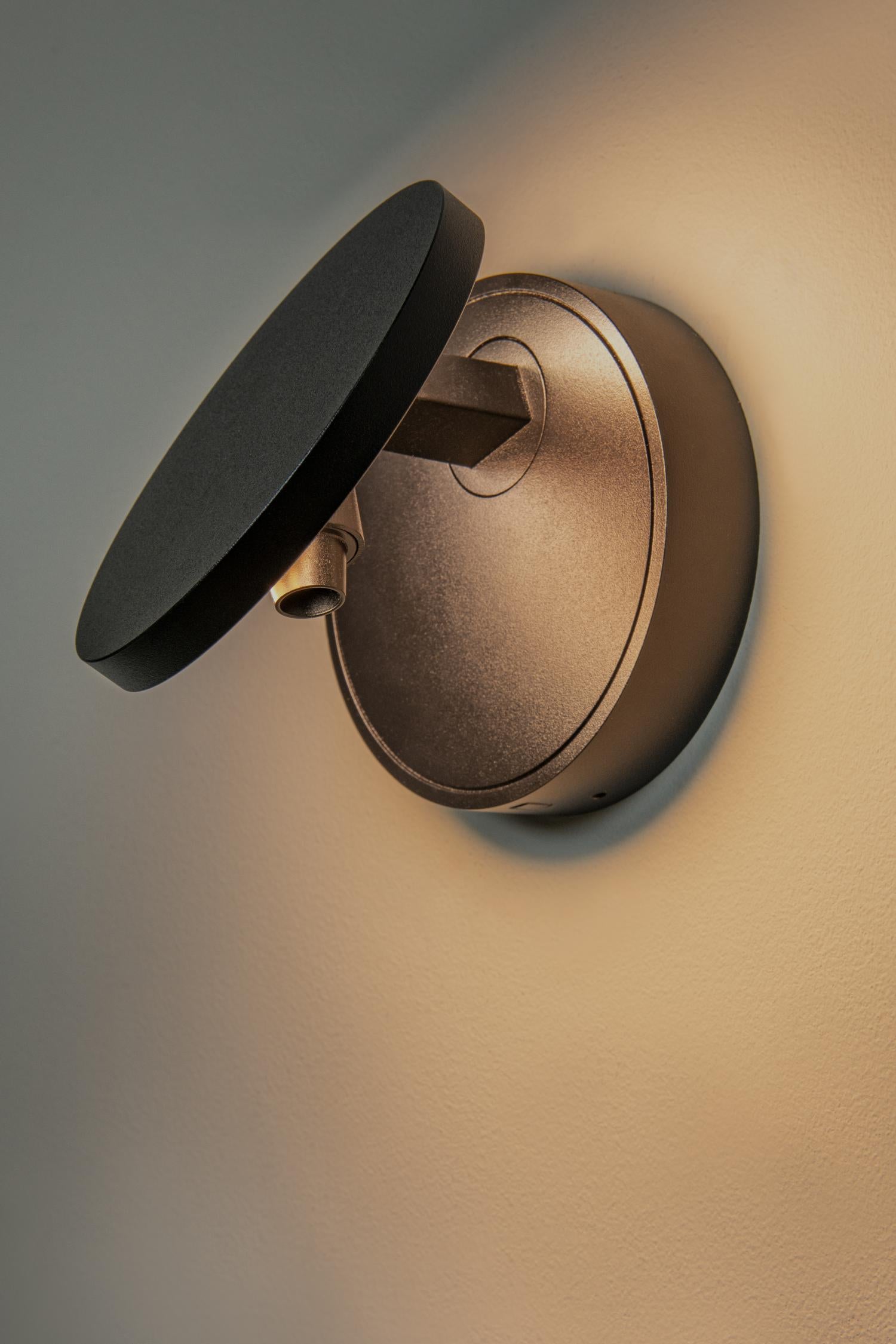 UFOR - Wandlamp - Ø 12 cm - LED Dim to warm - 1800K/3000K - Zwart
