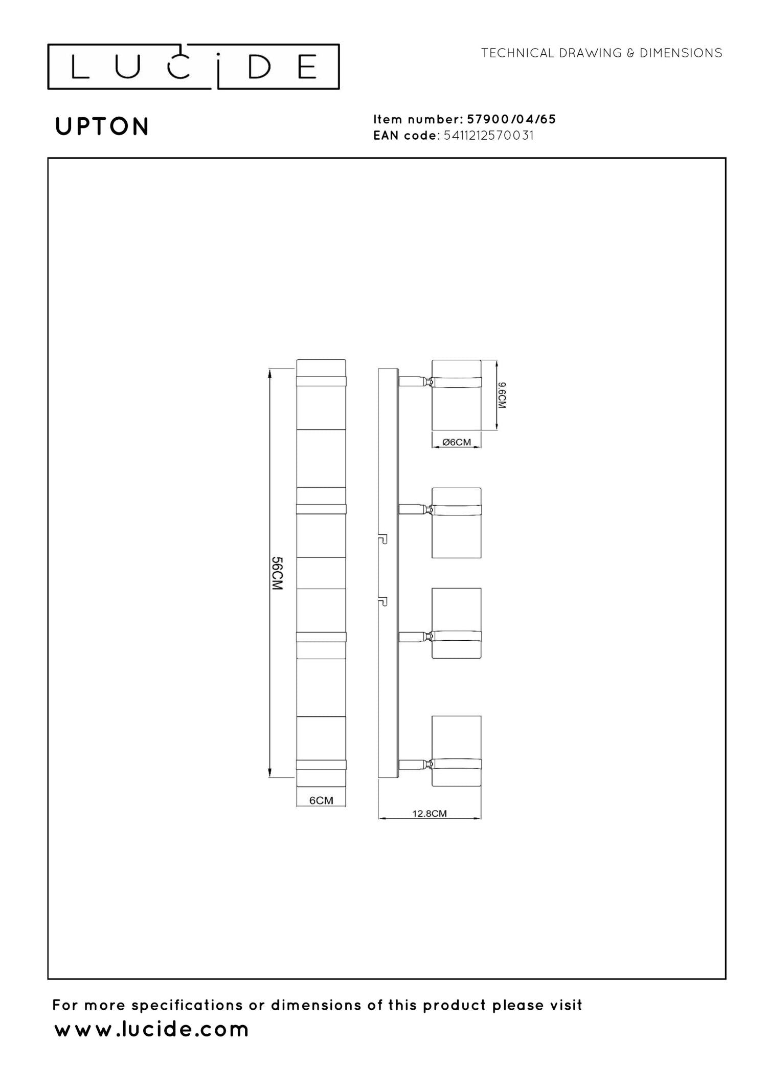 UPTON - Spot plafonnier - 4xGU10 - Fumé