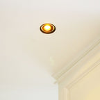 Inbouwspot Aureole Short Tube Gold Reflector GU10, wit