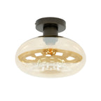 Ceiling lamp Soll amber glass - 1-light, diameter 27 cm