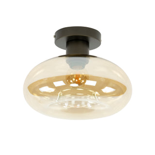 Ceiling lamp Soll amber glass - 1-light, diameter 27 cm
