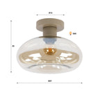Plafonnier Soll beige - 1 lumière, diamètre 27 cm
