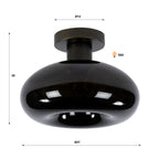 Plafondlamp Soll sienna bruin - 1-lichts, diameter 27 cm