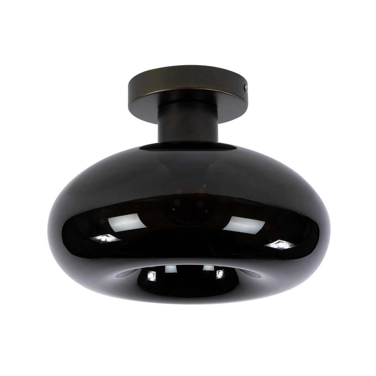 Ceiling lamp Soll sienna brown - 1-light, diameter 27 cm