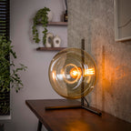 Table lamp Soll amber glass - 1-light, 40 cm high