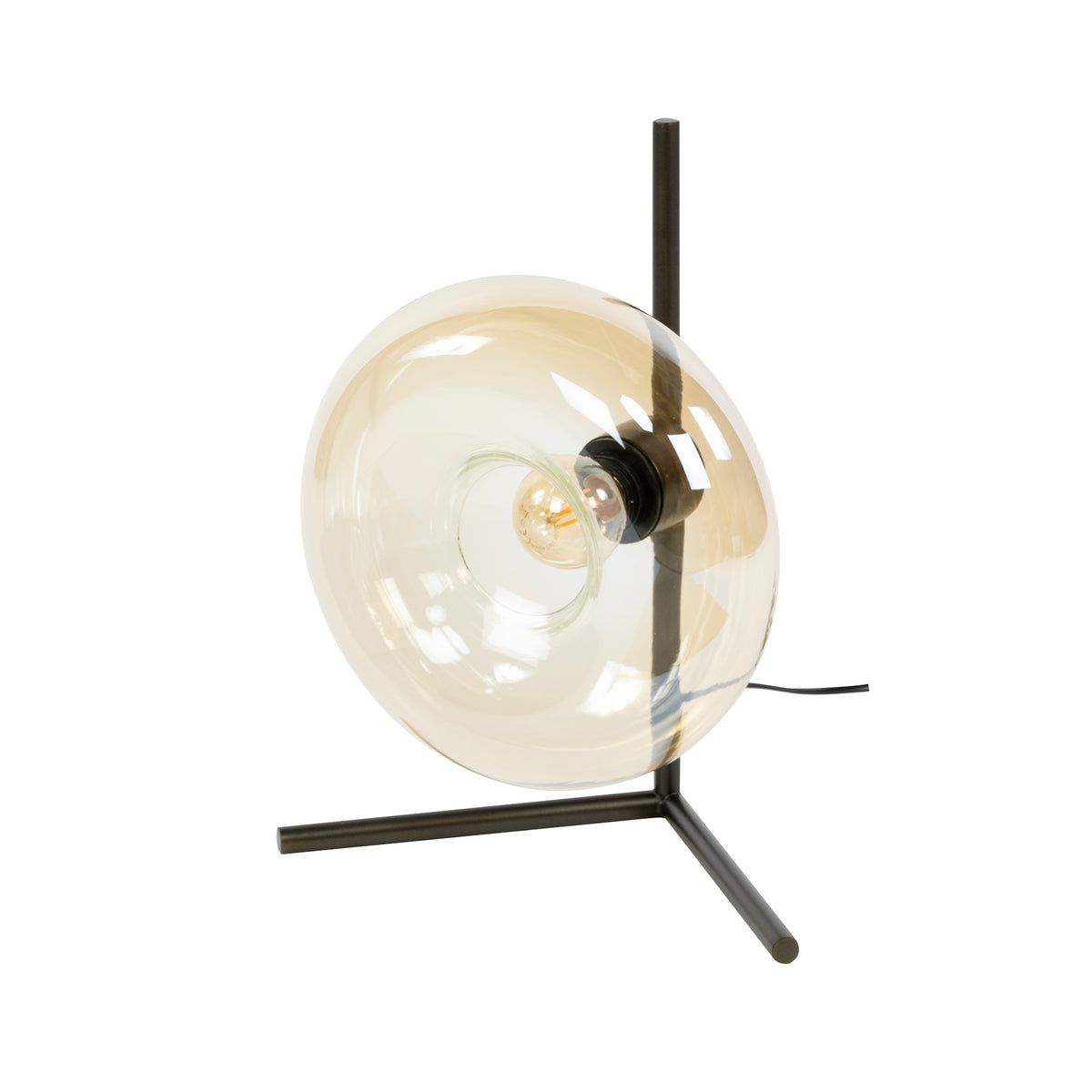 Table lamp Soll amber glass - 1-light, 40 cm high