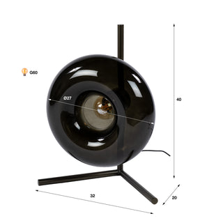Table lamp Soll sienna brown - 1-light, 40 cm high