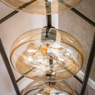 Lampadaire Soll verre ambré - 4 lumières, hauteur 168 cm