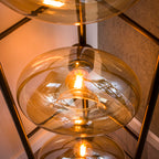 Lampadaire Soll verre ambré - 4 lumières, hauteur 168 cm
