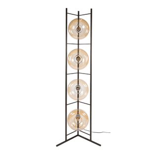 Lampadaire Soll verre ambré - 4 lumières, hauteur 168 cm