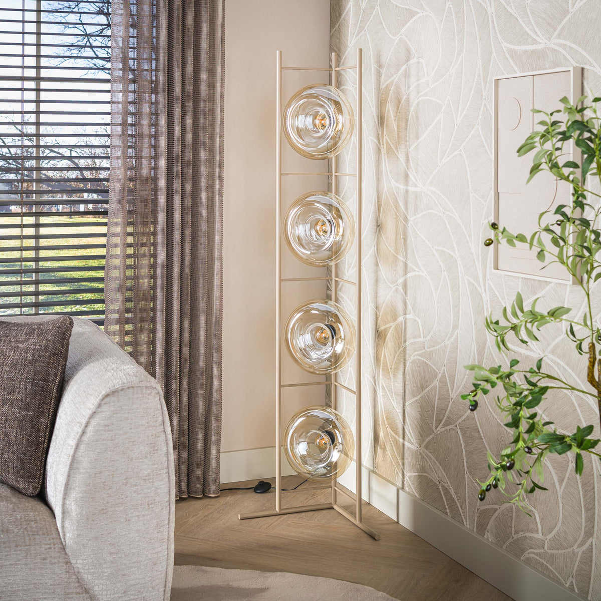 Floor lamp Soll beige - 4-light, 168 cm high