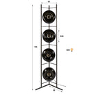 Vloerlamp Soll sienna bruin - 4-lichts, 168 cm hoog