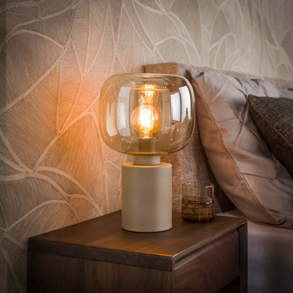 Table lamp Serene beige - 1-light, 37 cm high