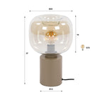 Lampe de table Serene beige - 1 lumière, hauteur 37 cm