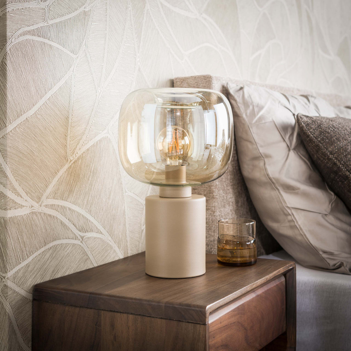 Table lamp Serene beige - 1-light, 37 cm high