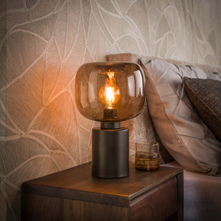 Table lamp Serene sienna brown - 1-light, 37 cm high