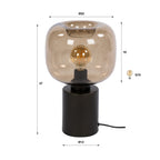 Table lamp Serene sienna brown - 1-light, 37 cm high