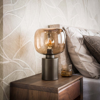 Table lamp Serene sienna brown - 1-light, 37 cm high